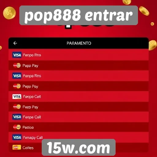 Métodos de pagamento disponíveis no pop888